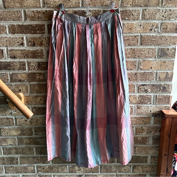 VTG 80s Retro Plaid Striped Skirt - Picture 4 of 6